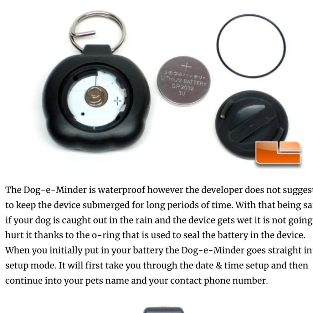 Dog e Minder Digital Pet Tracker - Black | SEALED